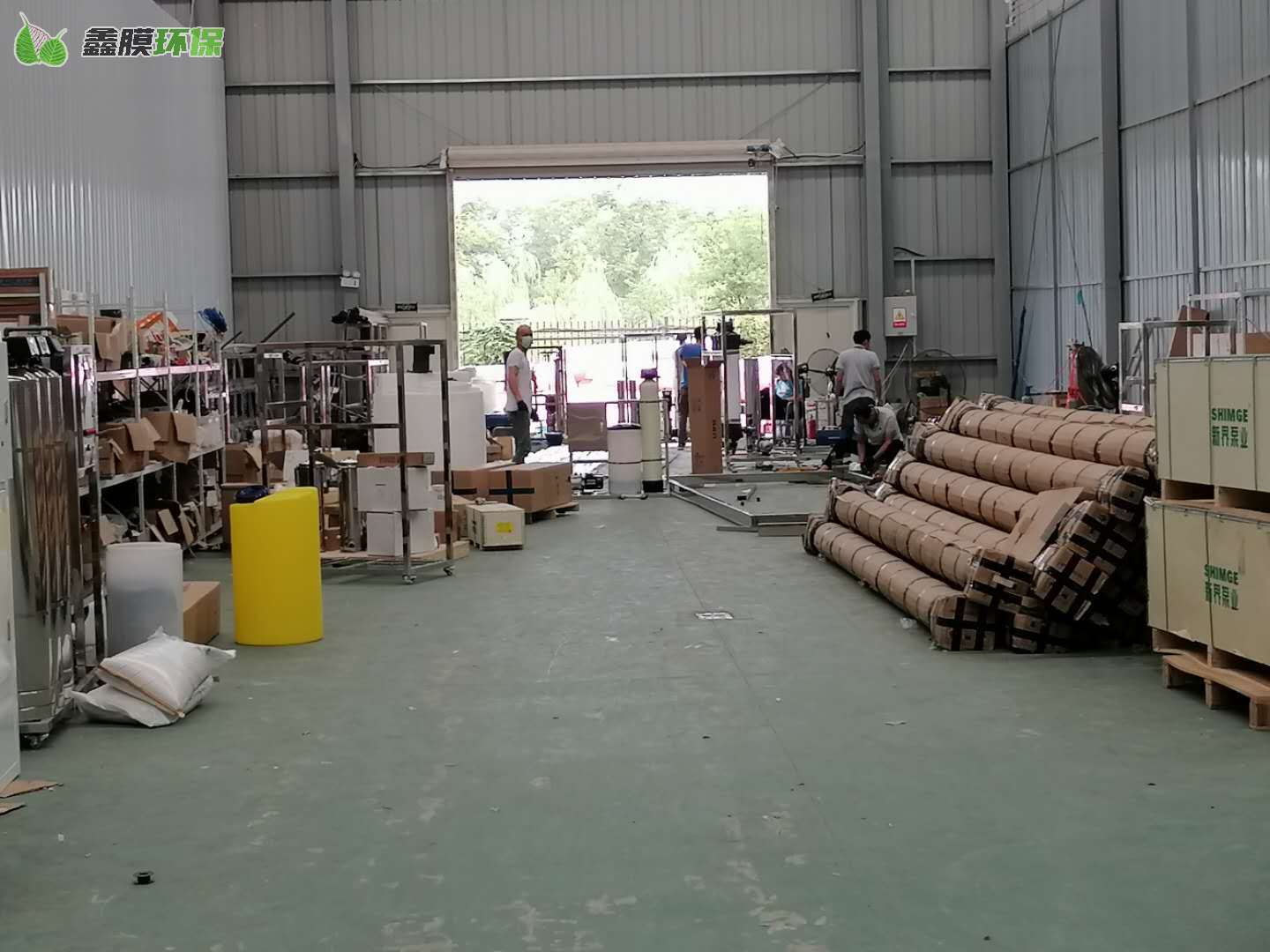 鑫膜環(huán)保組建現場